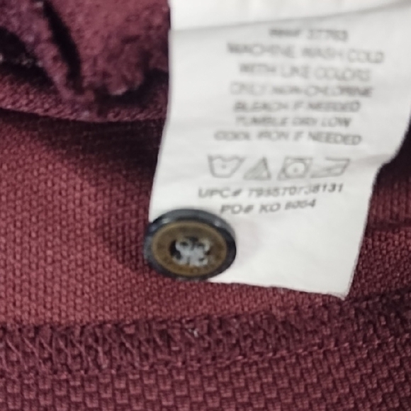 Grand Slam Burgundy Performance Golf Polo Shirt - Picture 9 of 10